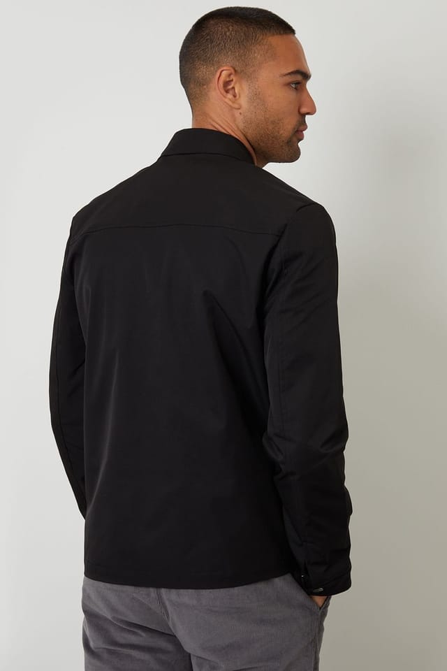 Threadbare Threadbare Men's Lightweight Collared Zip Up Jacket in Black - 2