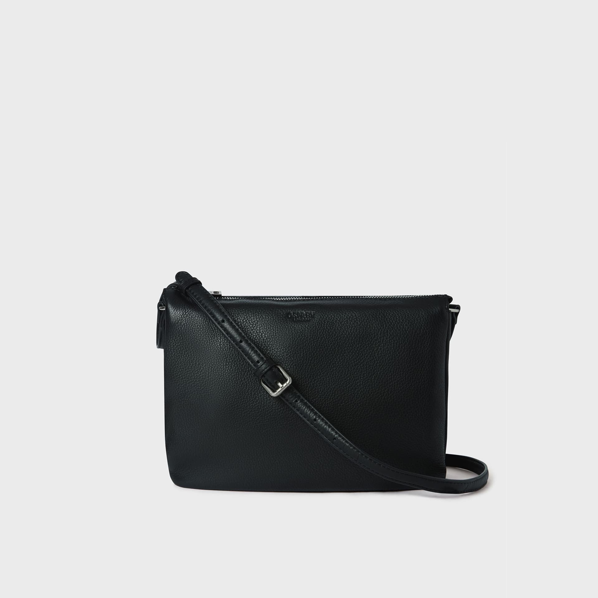 OSPREY LONDON OSPREY LONDON Women's The Kelso Leather Crossbody Bag in Black