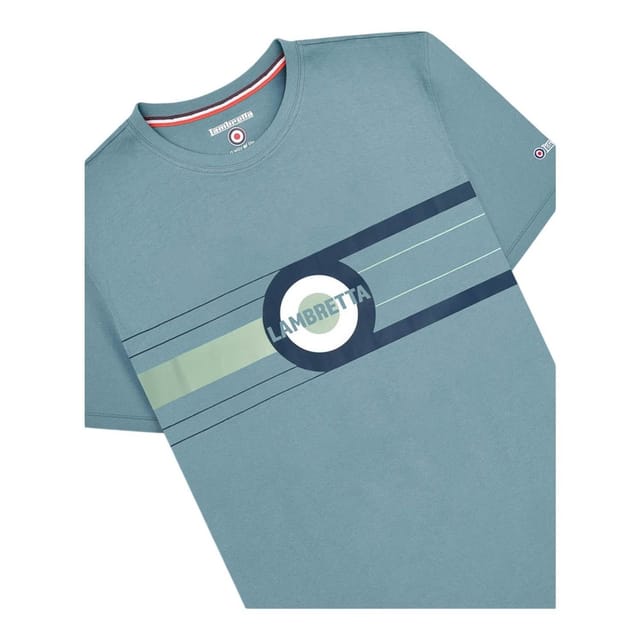 Lambretta Lambretta Men's Target Band T-Shirt in Light Blue - 3