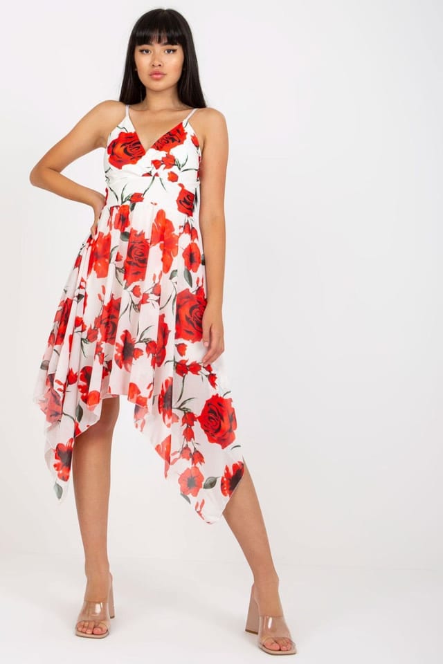 Love Lace Love Lace Women's Italy Summer Dress Adjustable Straps Padded Cups in White - 3