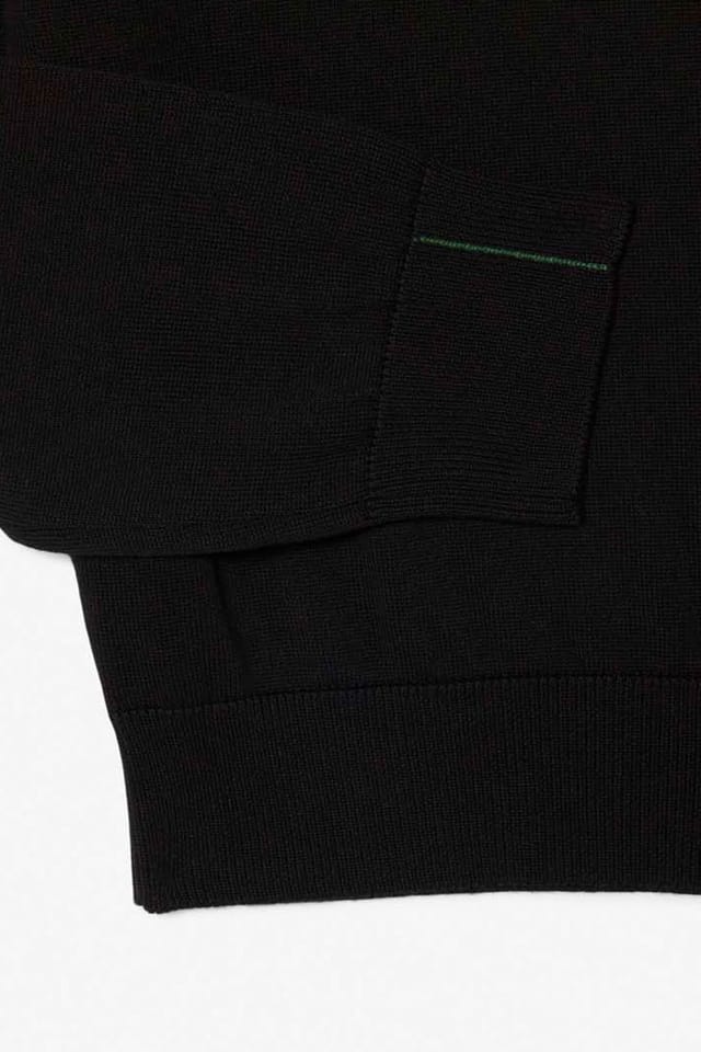 Lacoste Lacoste Men's 1/4 Zip Knit Jumper Black - 3