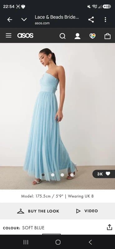 ASOS Tulle One off shoulder dress