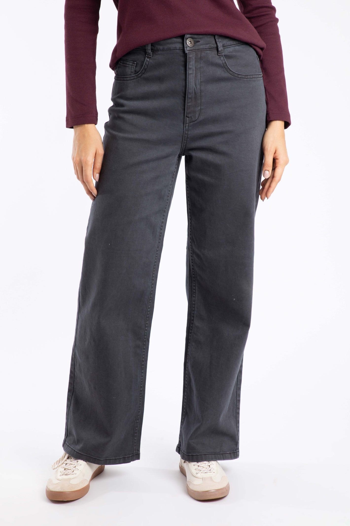 Weird Fish Weird Fish Women's Cora Wide Leg Jean in Black - 4