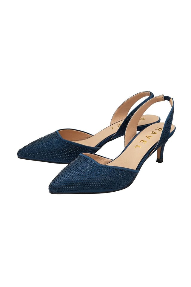 Ravel Ravel Women's 'Mallow' Satin Pointed-Toe Shoes in Navy - 2