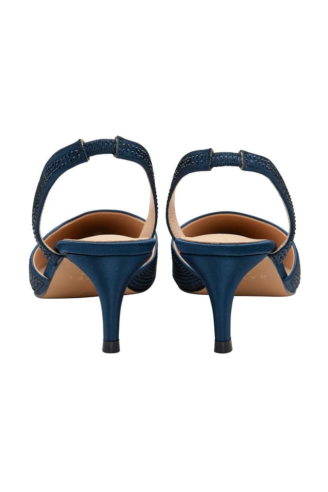 Ravel Ravel Women's 'Mallow' Satin Pointed-Toe Shoes in Navy - 3