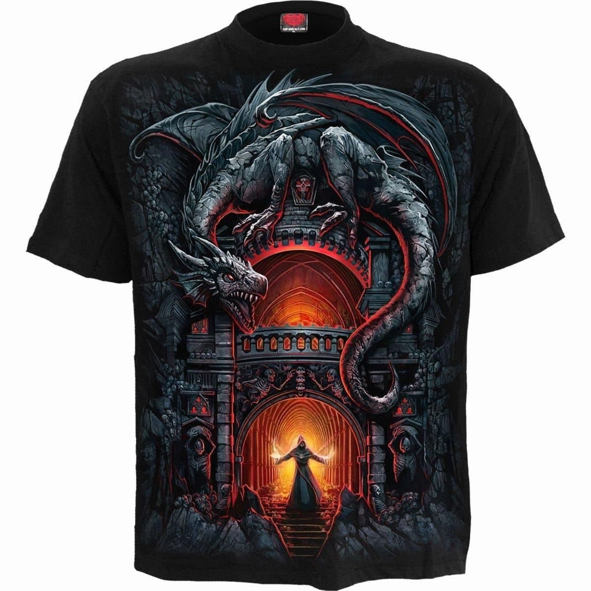 Spiral Spiral Men's DRAGON'S LAIR - T-Shirt Black
