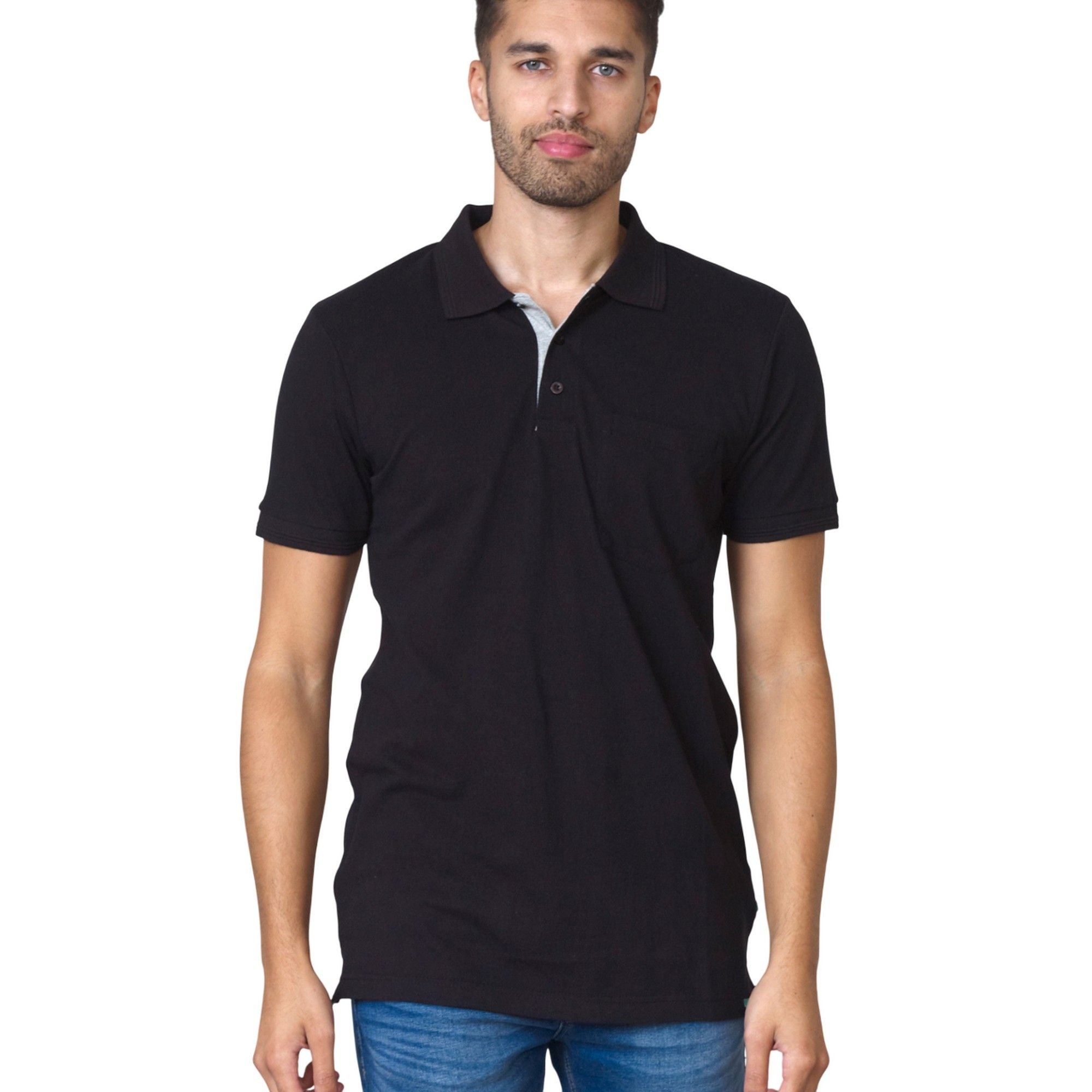 Duke Clothing Duke Clothing Men's Grant Polo Shirt in Black - 3