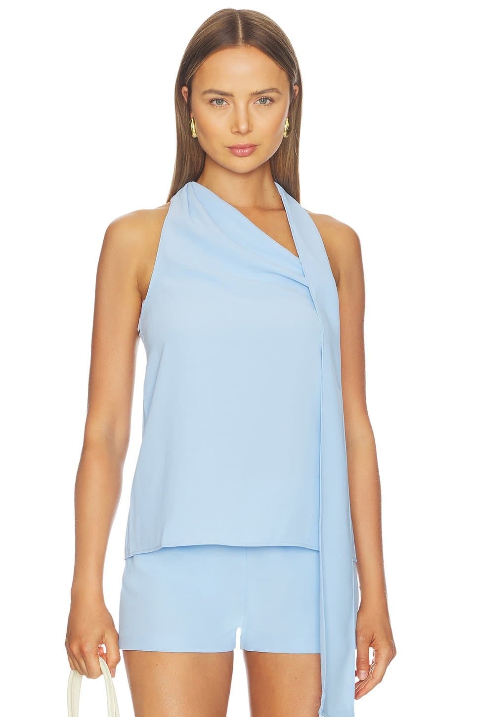 revolve Revolve Sonya Top with Fringe in Baby Blue