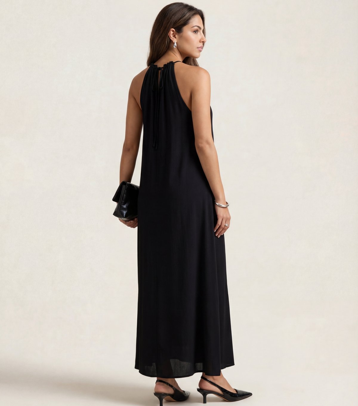 Urban Bliss Women's Black Braided Neck Trim Maxi Dress Urban Bliss New Look - 2