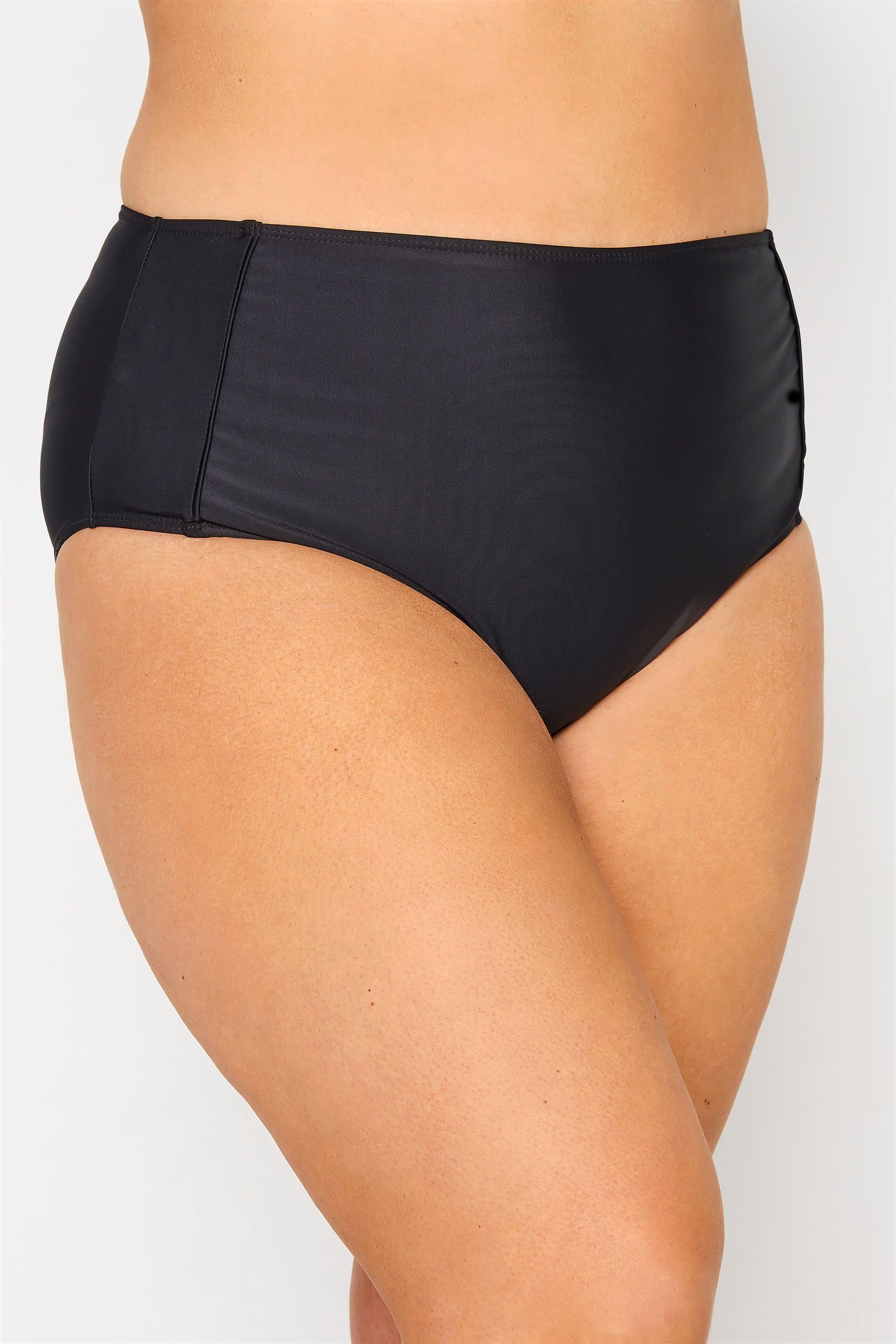 Yours Plus Size Black Tummy Control Bikini Brief