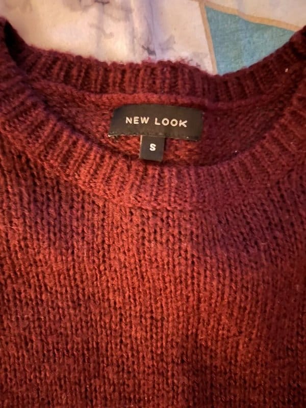 New Look Burgundy Fine Knit Jumper