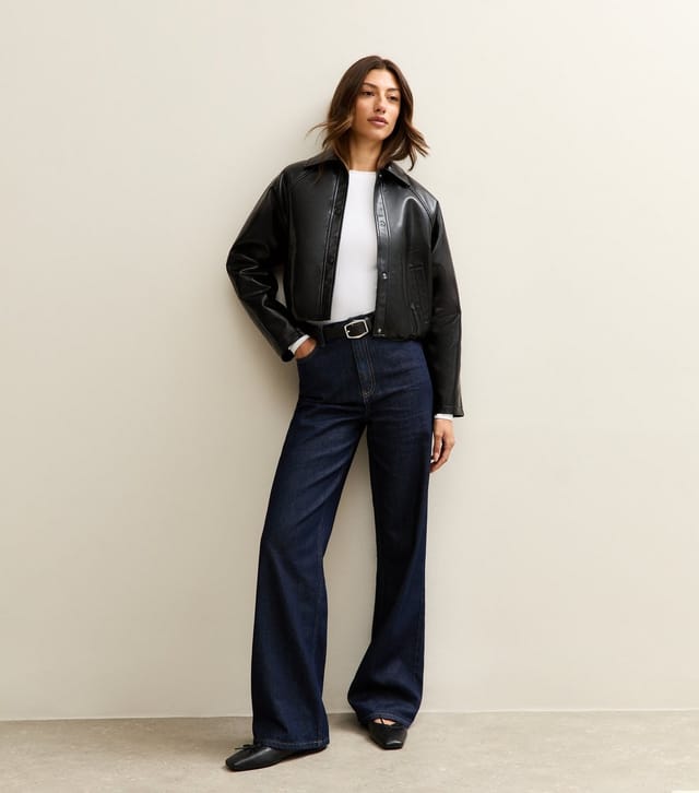 New Look Women's Tall Navy High Waist Adalae Wide Leg Jeans New Look - 2