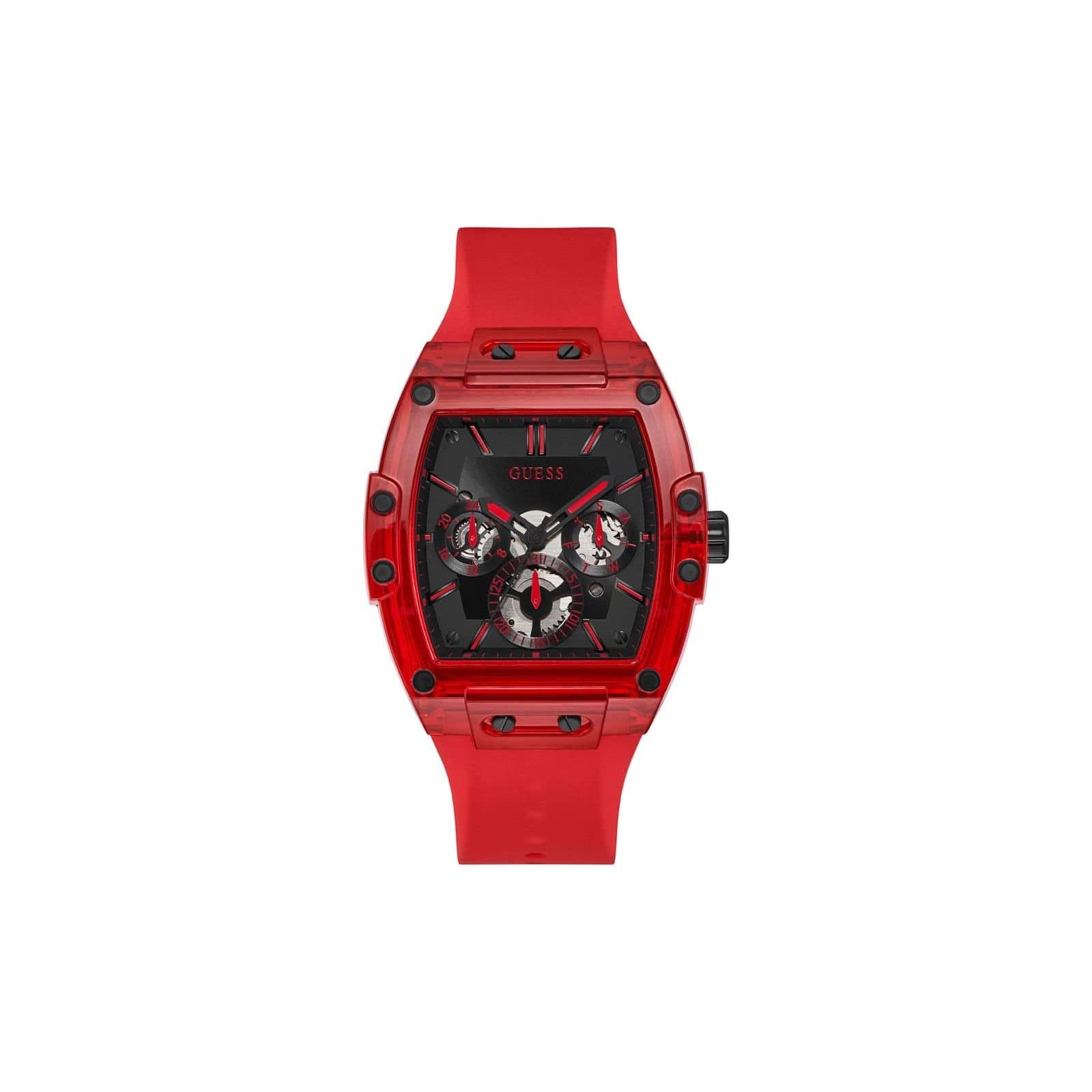 Guess Guess Men's GW0203G5 Phoenix 42mm Quartz Watch in Red
