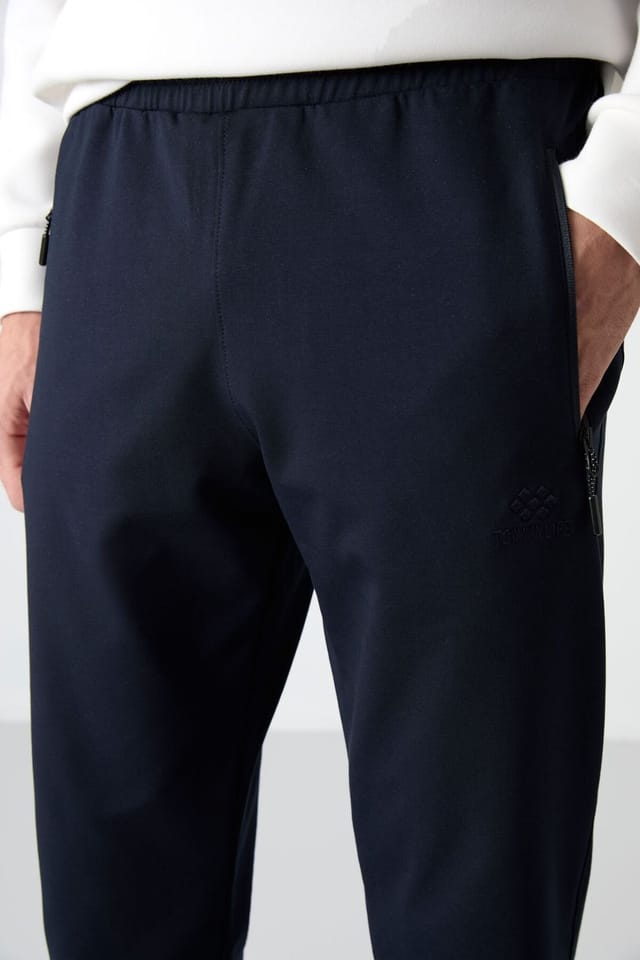 Tommy Life Tommy Life Men's Solid Pull-on Sweatpants With Zip Pocket in Navy - 3