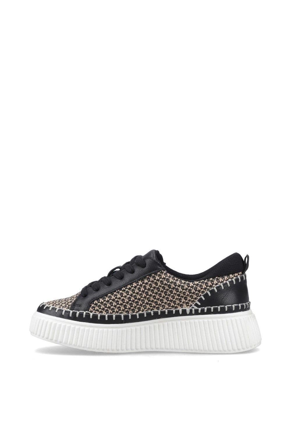 Hush Puppies Hush Puppies Women's Haisley Woven Trainer in Black - 4