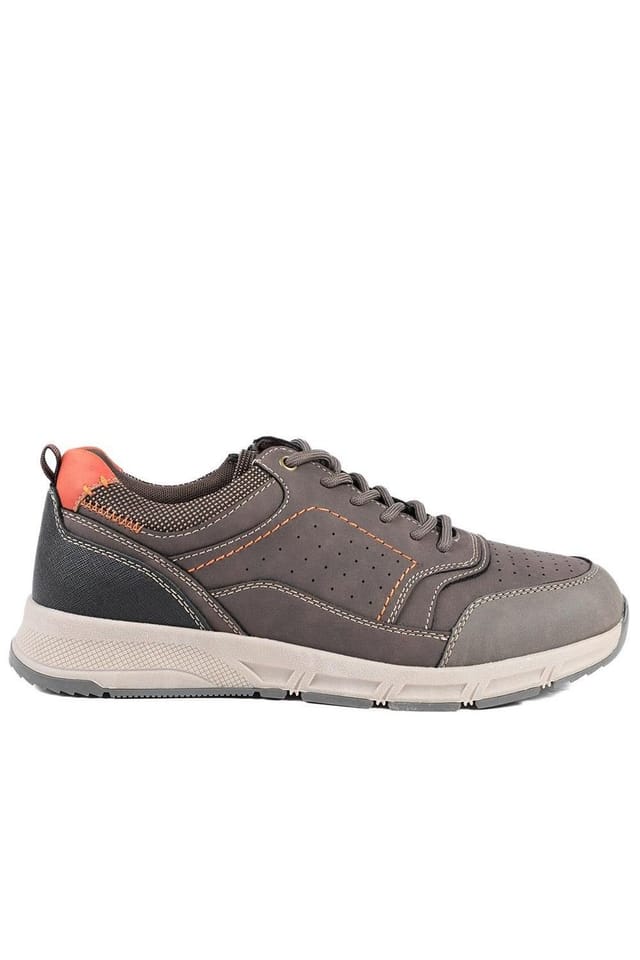 Pavers Pavers Men's Wide Fit Lace Up Shoes With Grip Sole in Brown - 2