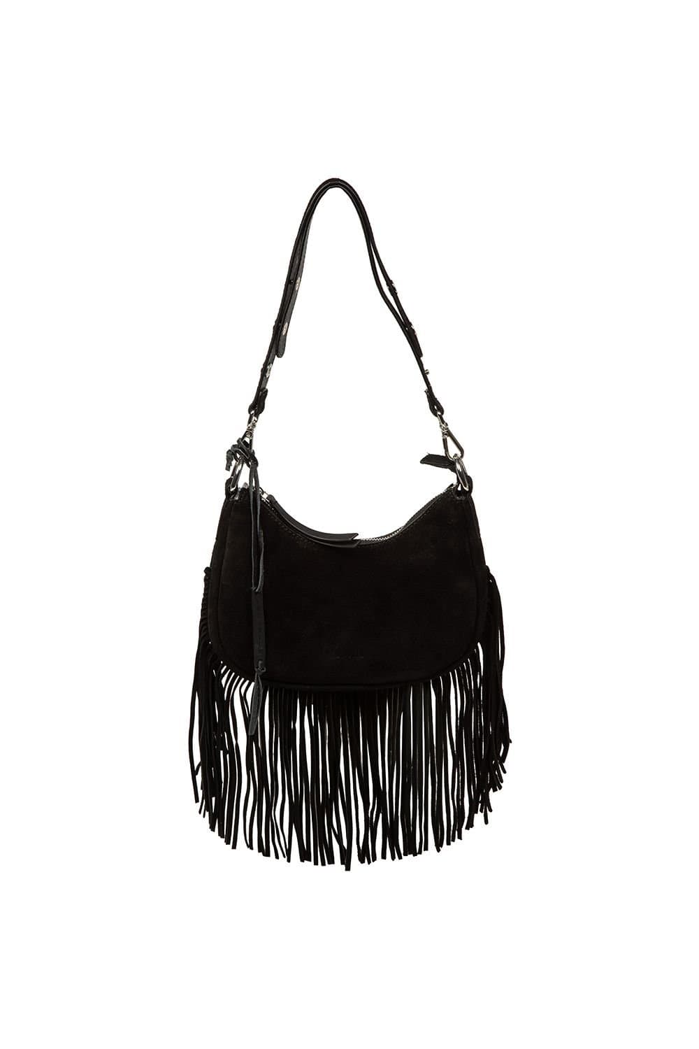 Cultured London Cultured London Black Suede Evening & Clutch Bag