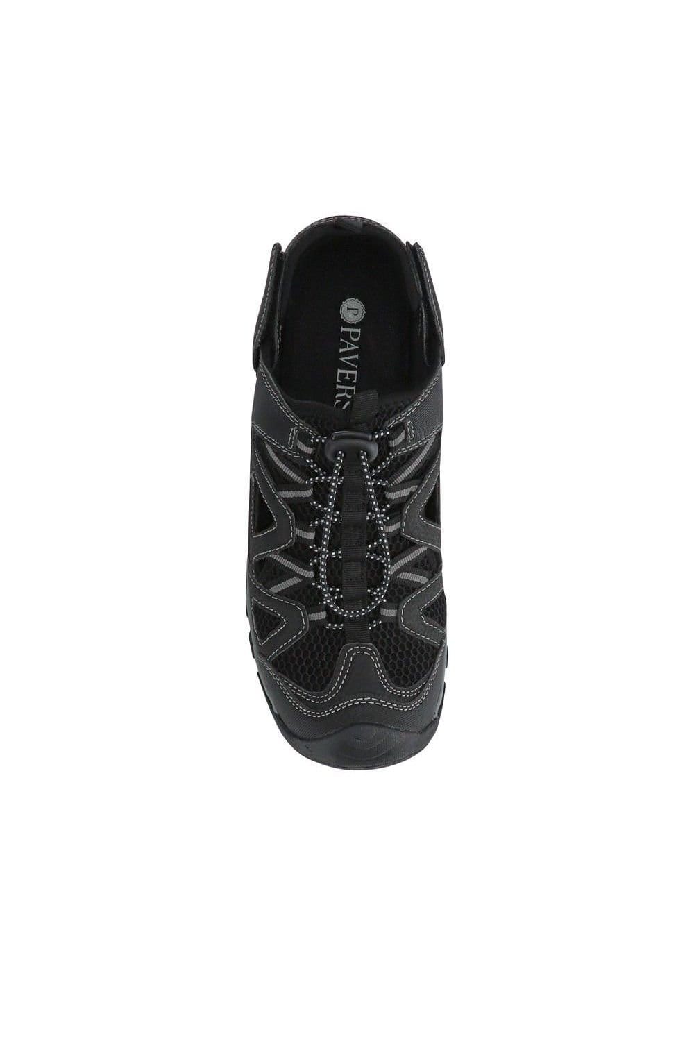 Pavers Pavers Men's Durable Walking Sandals in Black - 4