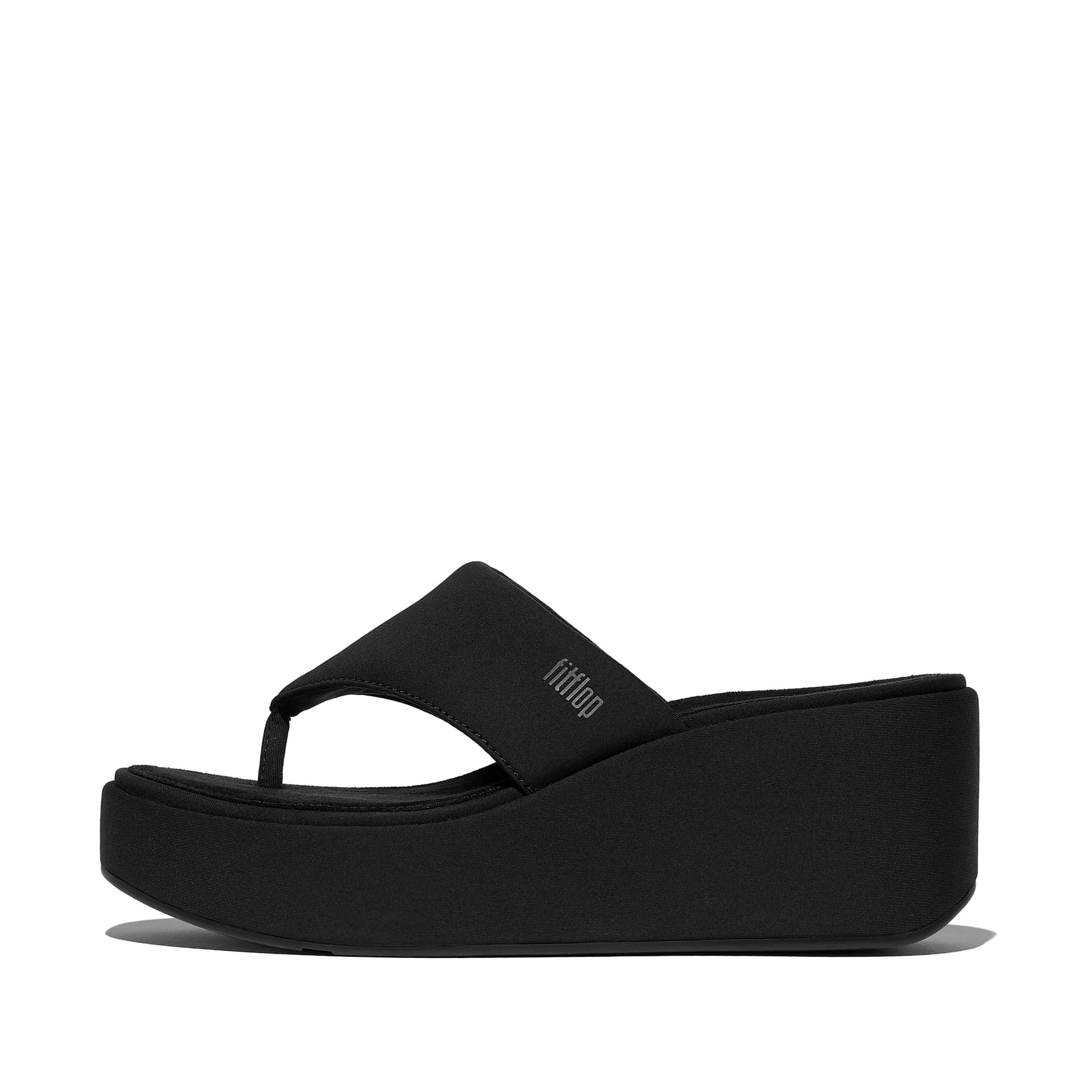 FitFlop FitFlop Women's Platfforms Wedge Toe-Post Sandals Black
