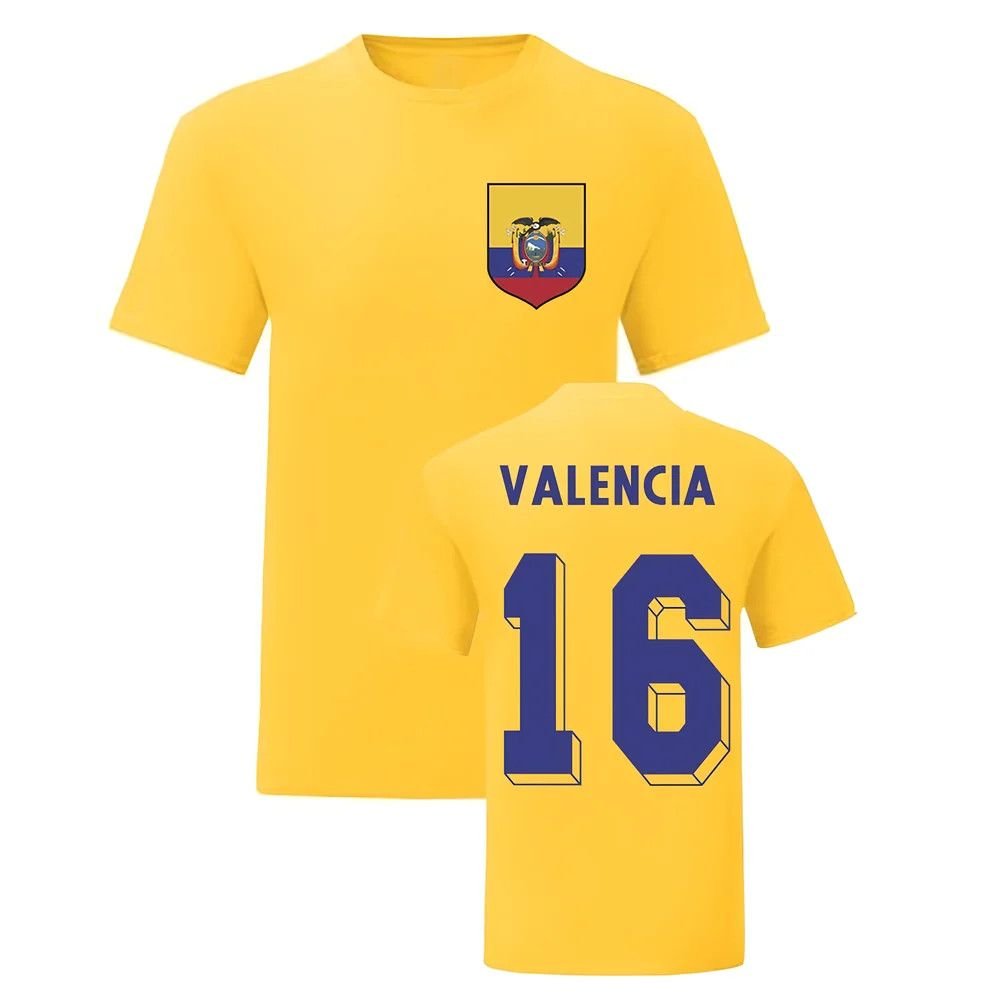 Ecuador Ecuador Men's Antonio Valencia National Hero Tee in Yellow - 2