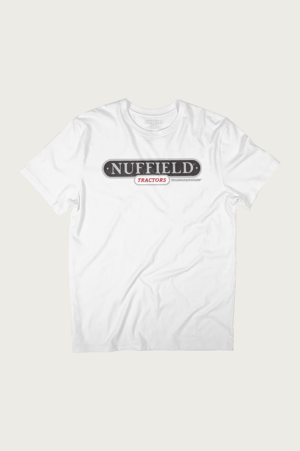 Nuffield Nuffield Men's Tractors Classic Text Logo British Motor Heritage T-Shirt in White - 2