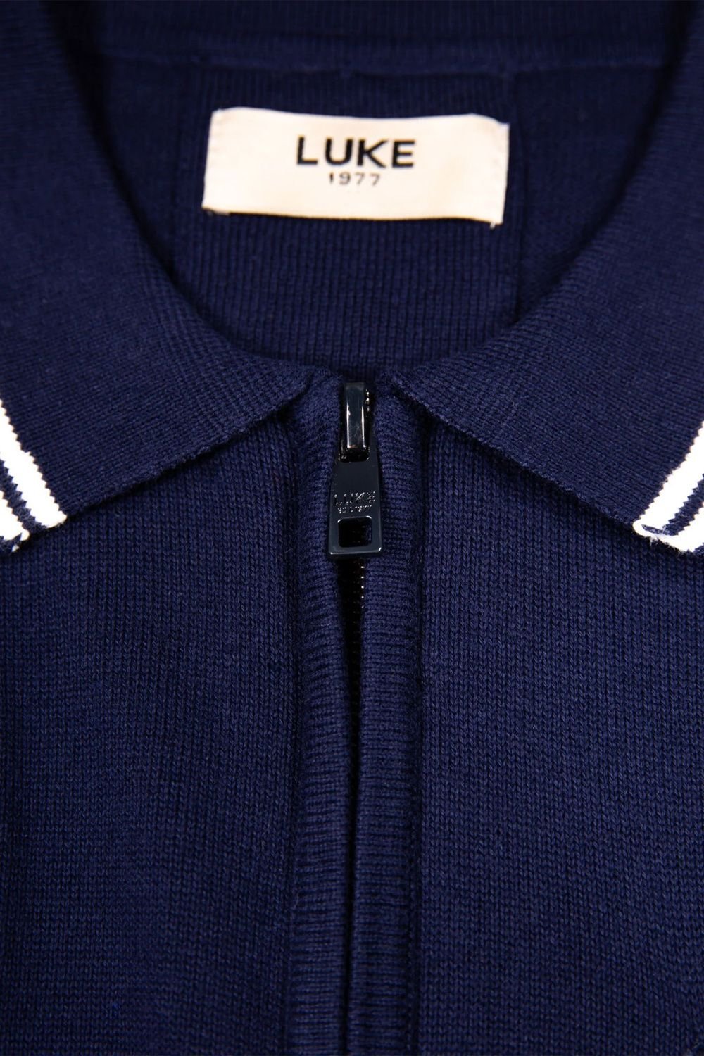 Luke 1977 Luke 1977 Men's Sebaco Junior Knitted Polo in Navy - 3