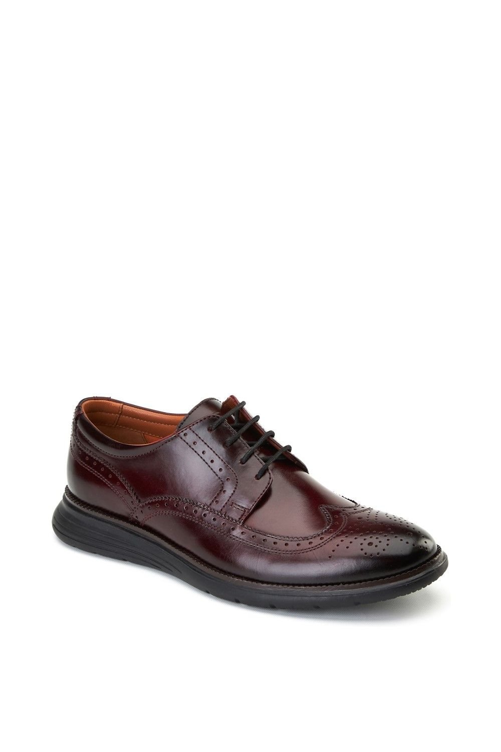 Base London Base London Men's Flight 25 Brogue Shoe in Wine - 1