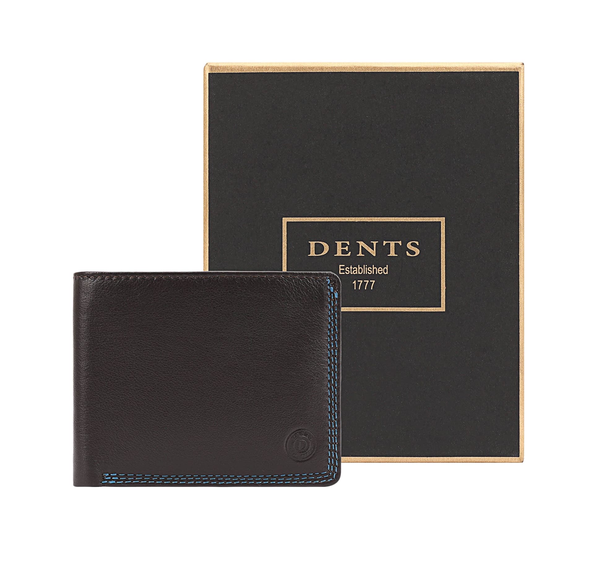 Dents Dents Men's Cody Leather Wallet in Dark Brown