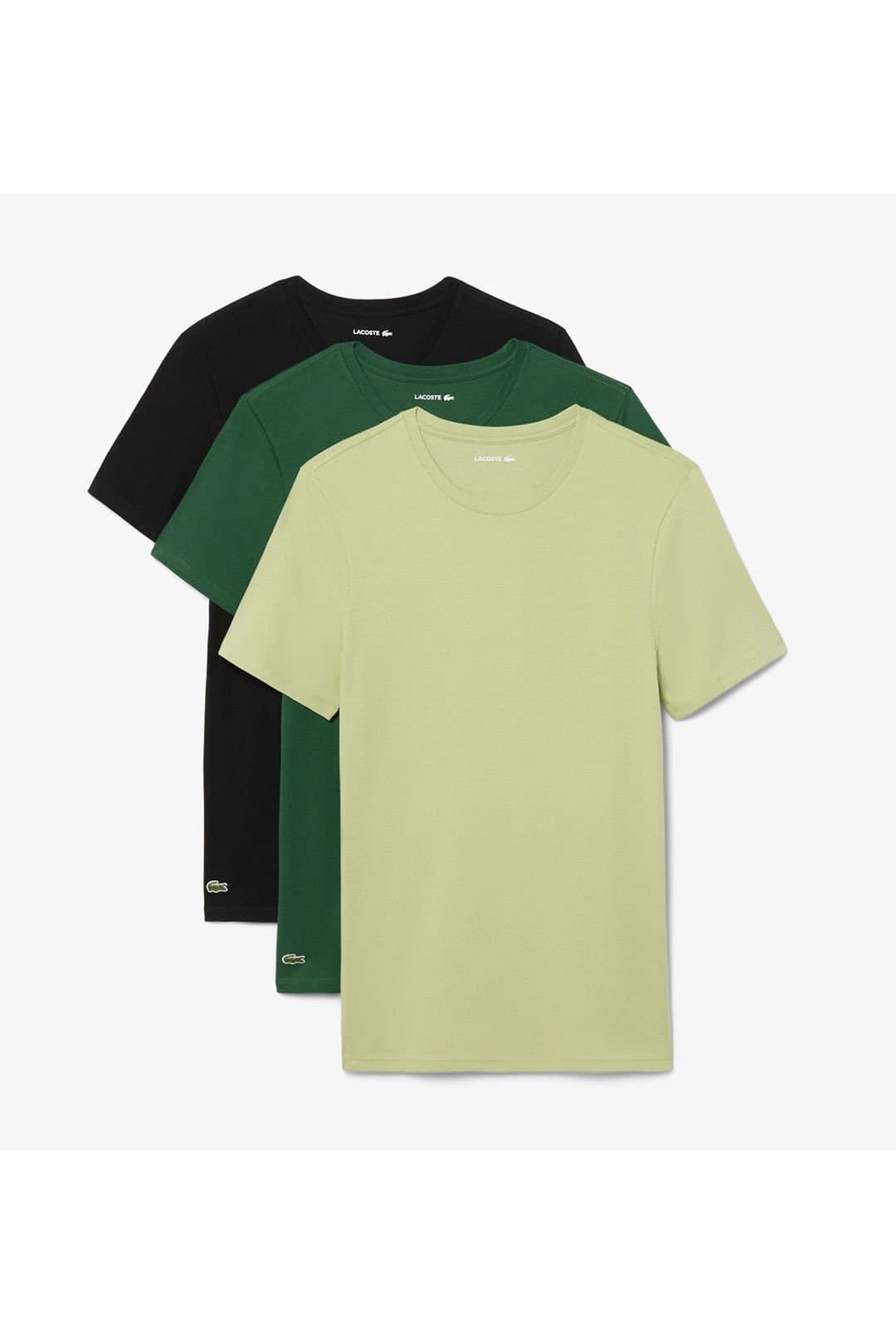 Lacoste Lacoste Men's 3 Pack T-Shirts Black/Green/Lime