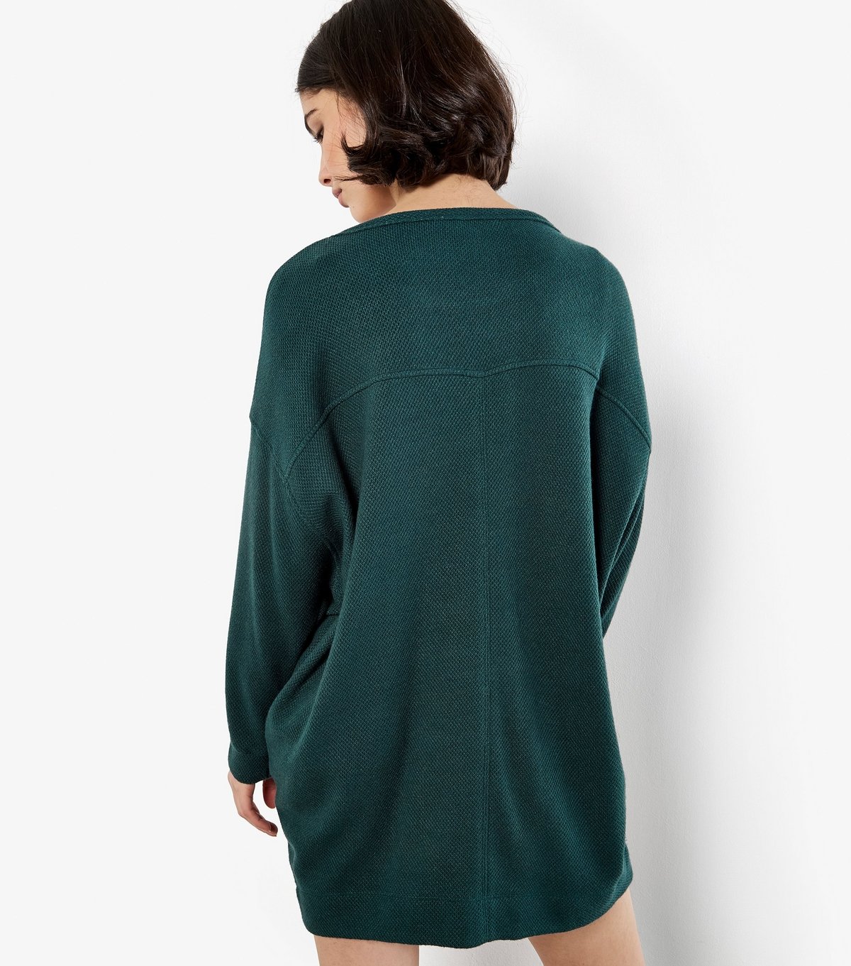 Apricot Women's Dark Green Honeycomb Oversized Dress Apricot New Look - 3