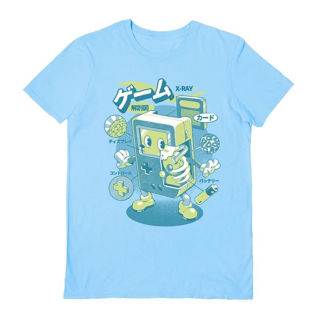 Ilustrata Ilustrata Men's Game Anatomy T-Shirt in Light Blue