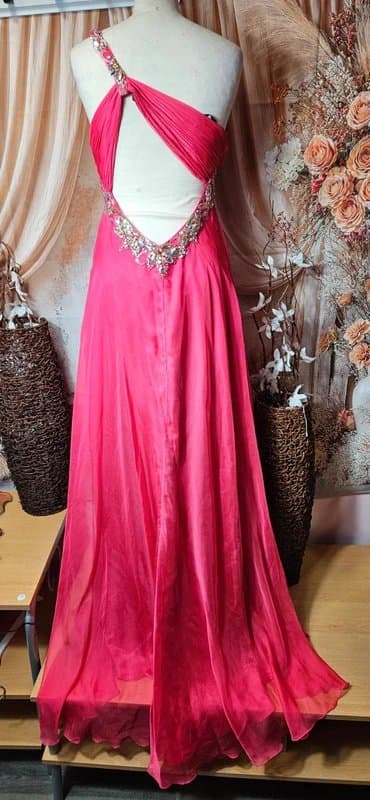 Alyce Alyce designs pink embellished satin prom occassion dress size 8-10