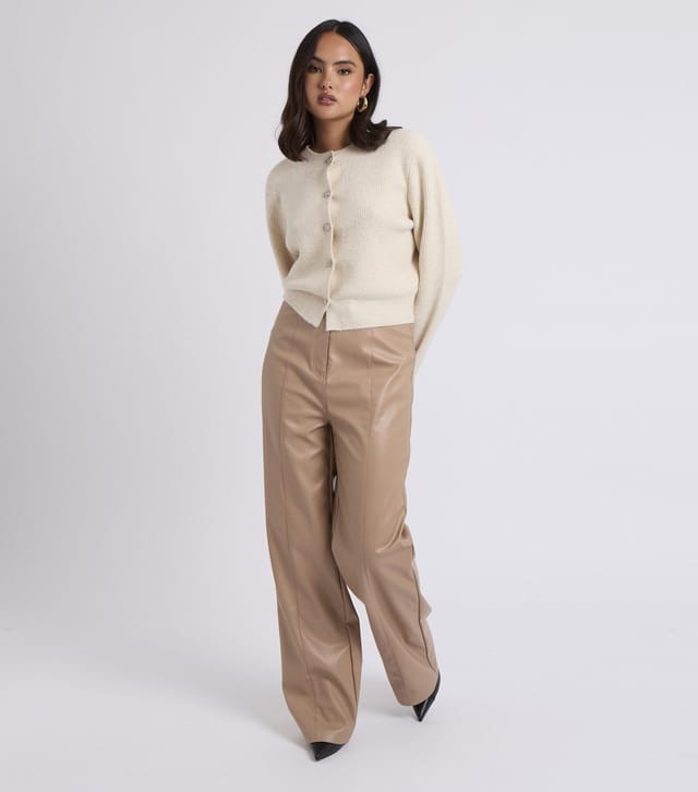 Urban Bliss Women's Camel Faux Leather Trousers Urban Bliss New Look - 2