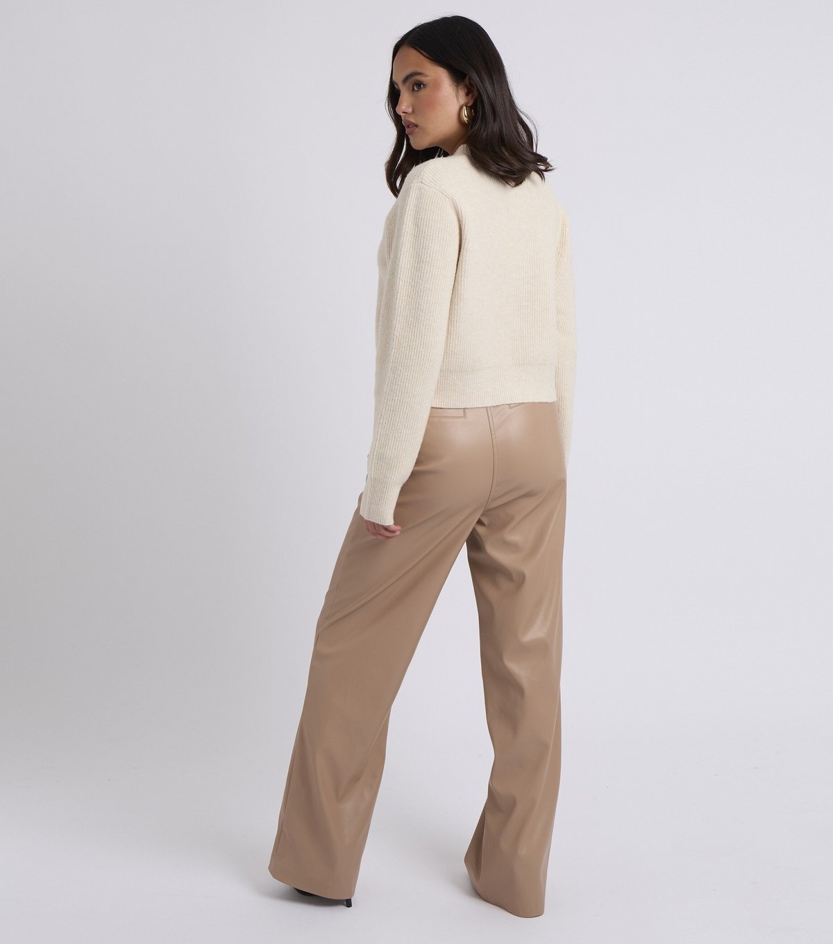 Urban Bliss Women's Camel Faux Leather Trousers Urban Bliss New Look - 4