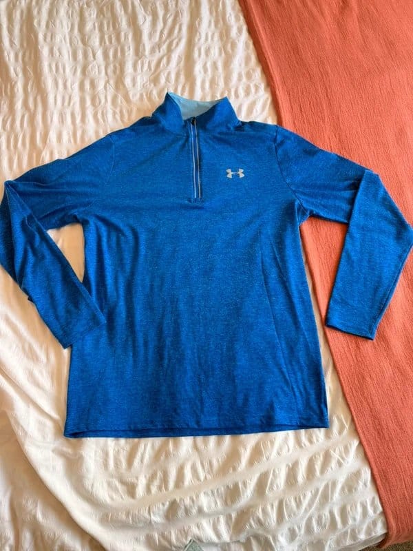 Under Armour Under Armour Blue 1/4 Zip Long Sleeve Training Top Medium - 1