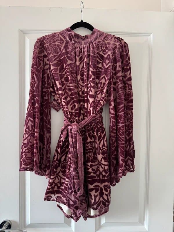 Never Fully Dressed Never Fully Dressed. Purple velvet romper.