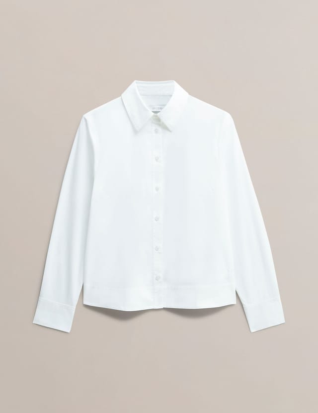 Hobbs London Hobbs London Women's Andie Long Sleeve Button Up Shirt in White - 2
