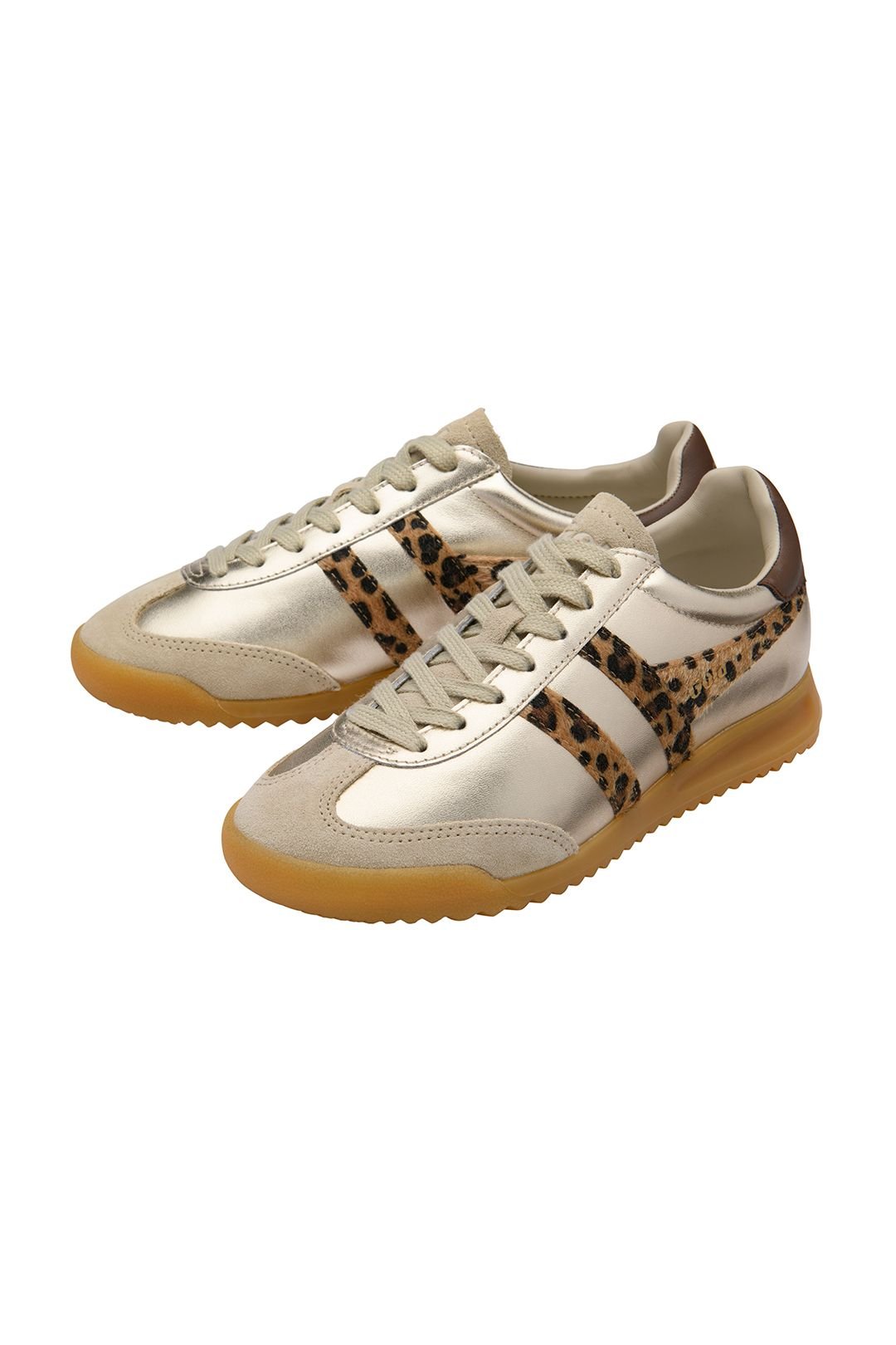 Gola Classics Gola Classics Women's 'Torpedo Glimmer Safari' Lace-Up Trainers in Gold - 3