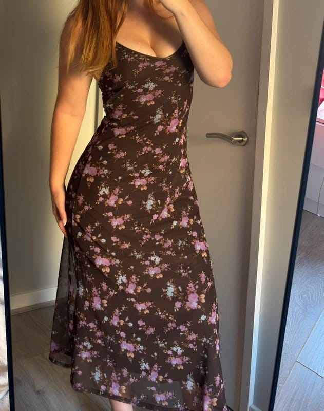 Urban Outfitters Urban outfitters brown floral maxi dress - 1