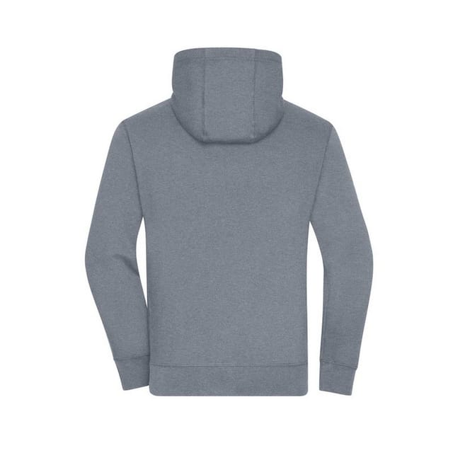 James and Nicholson James and Nicholson Men's Lifestyle Full Zip Hoodie in Light Grey - 2