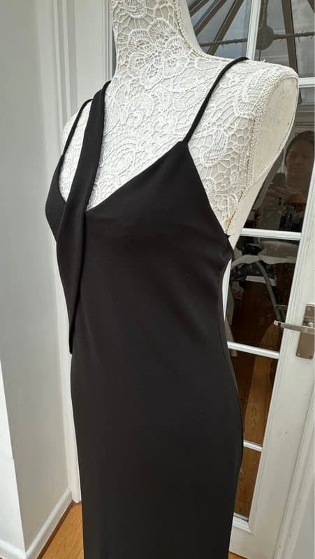 Zara Zara black long dress with rhinestones detail