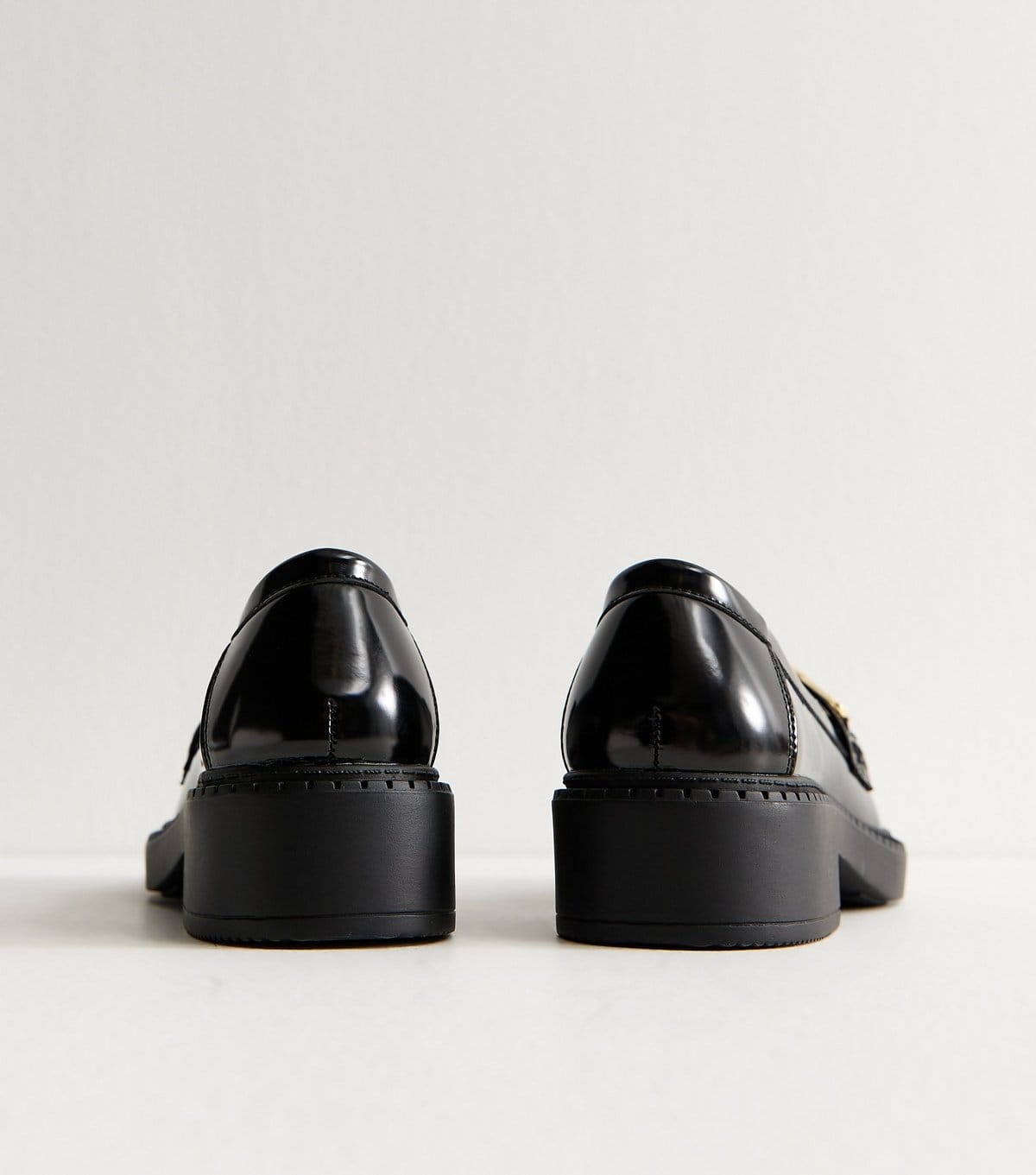 New Look Women's Black Faux Leather Chunky Loafer Vegan New Look - 4