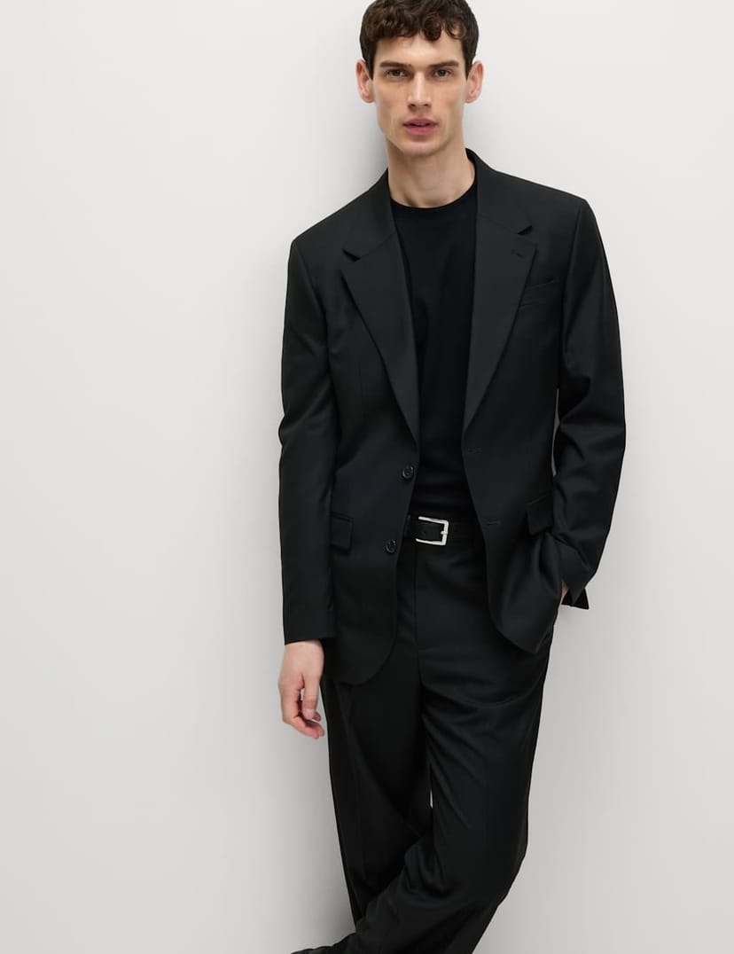 Marks & Spencer M&S Relaxed Fit Stretch Ultimate Suit Jacket Black - 1