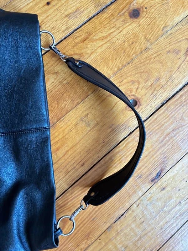 ASOS Black faux leather shoulder bag