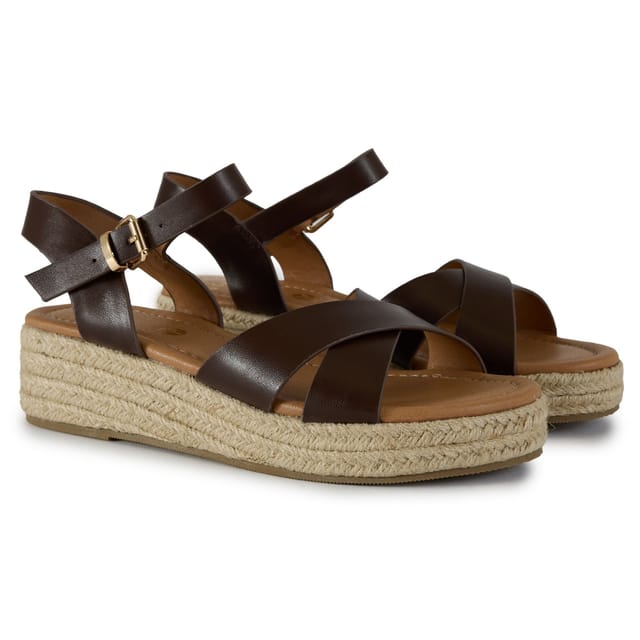 V.GAN V.GAN Women's Pekoe Espadrille Wedge Sandals in Brown - 2