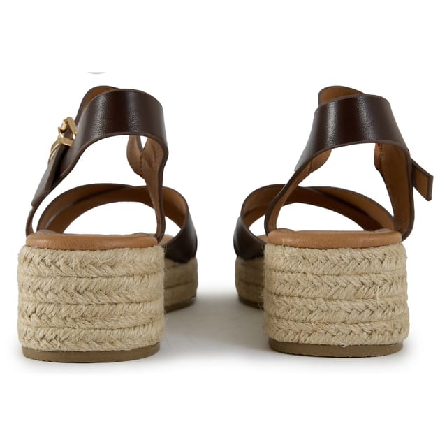 V.GAN V.GAN Women's Pekoe Espadrille Wedge Sandals in Brown - 3