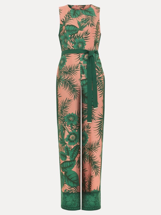 Phase Eight Phase Eight Women's Cyra Palm Jumpsuit in Peach - 2