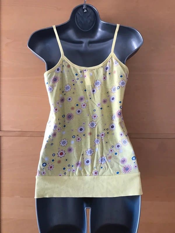 New Look New Look Organic Cotton Floral Yellow Cami Vest Top