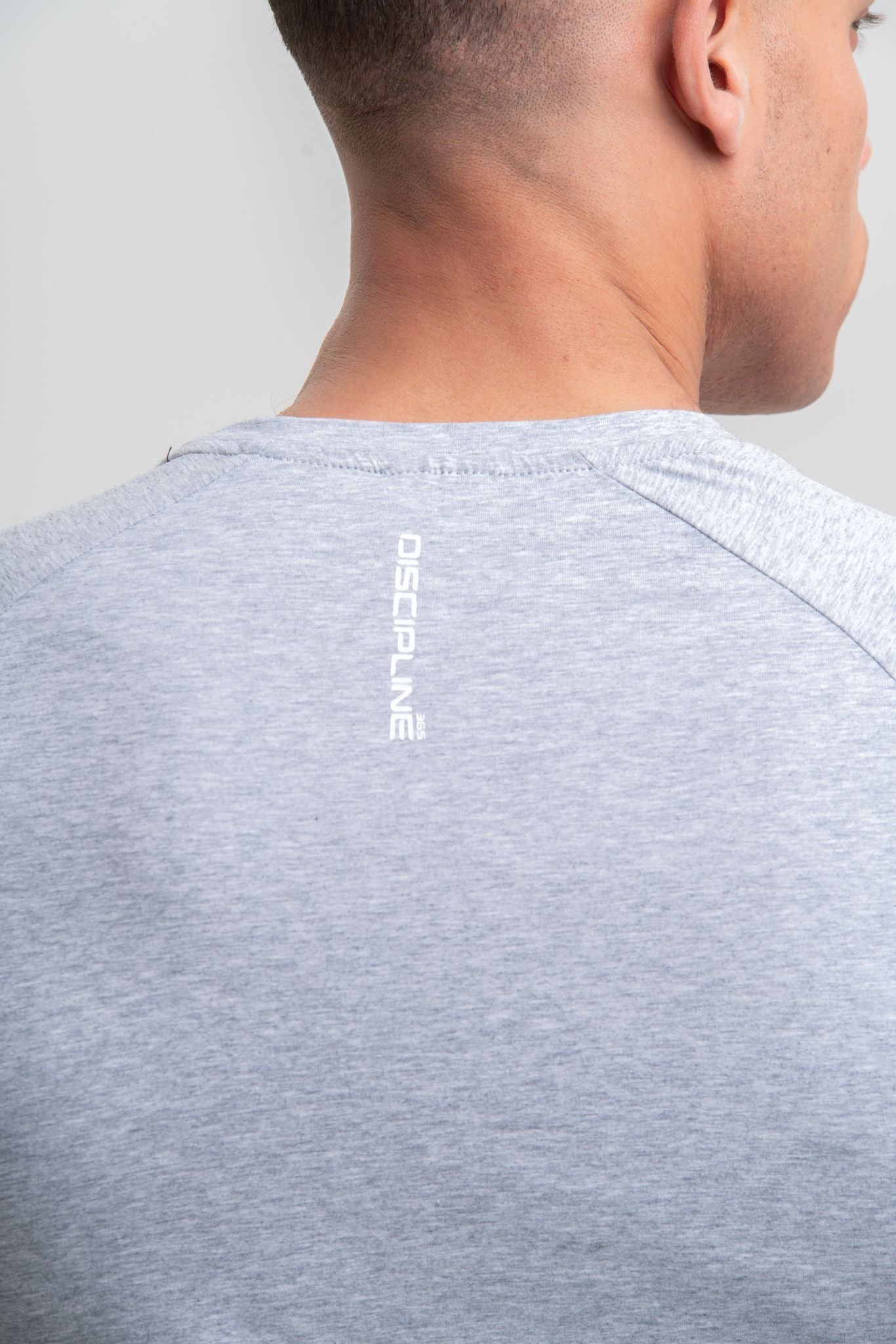 Discipline 365 Discipline 365 Men's Discipline Cotton Long Sleeve Fitted Gym Top in Grey - 2
