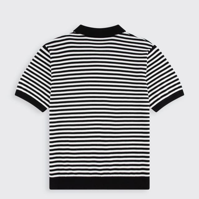 Walker & Hunt Walker & Hunt Men's Milton Striped Polo in Black - 2